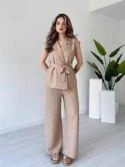 Tied Vest & Pants Set