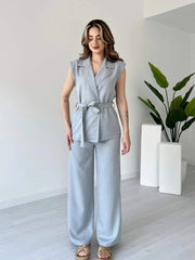 Tied Vest & Pants Set