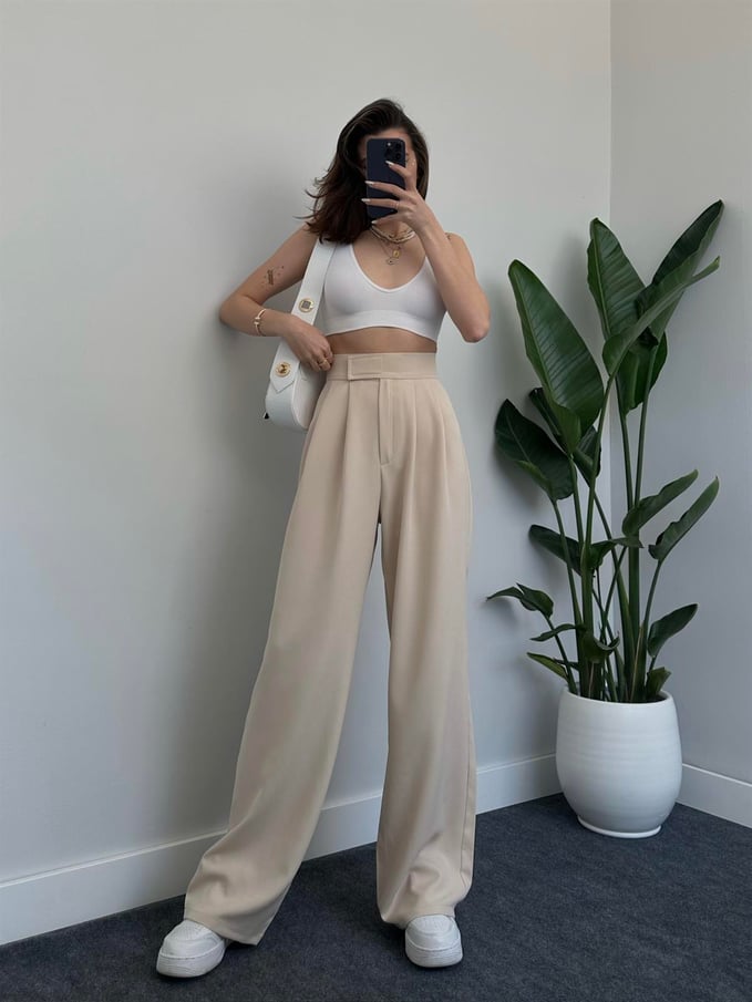 High Waist Palazzo Pants - 0969
