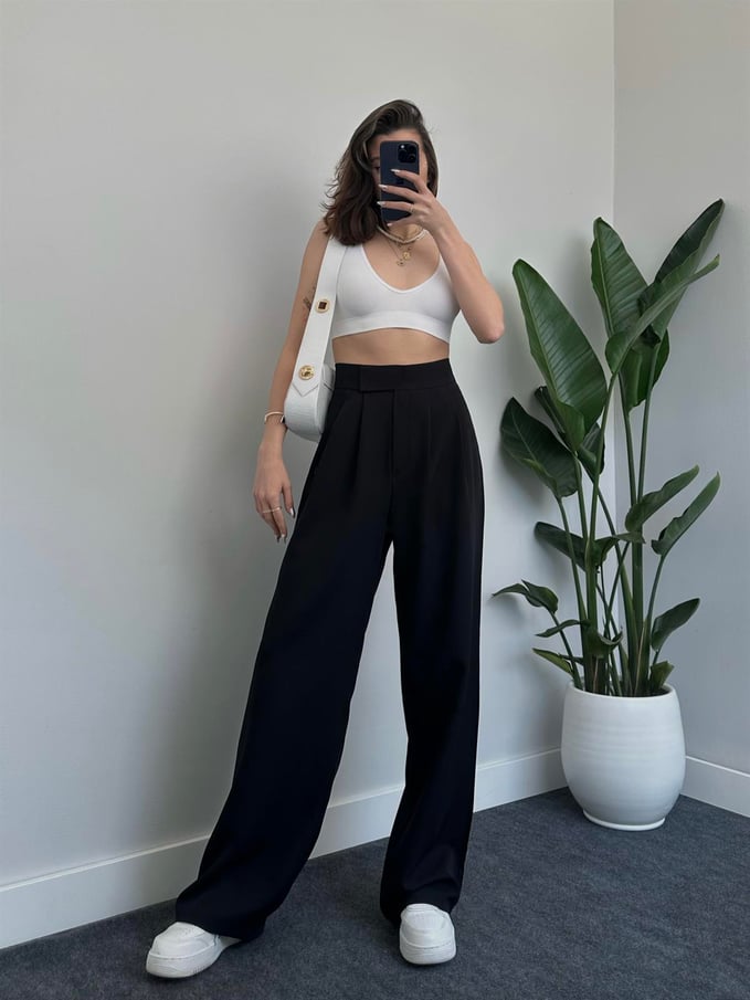 High Waist Palazzo Pants - 0969