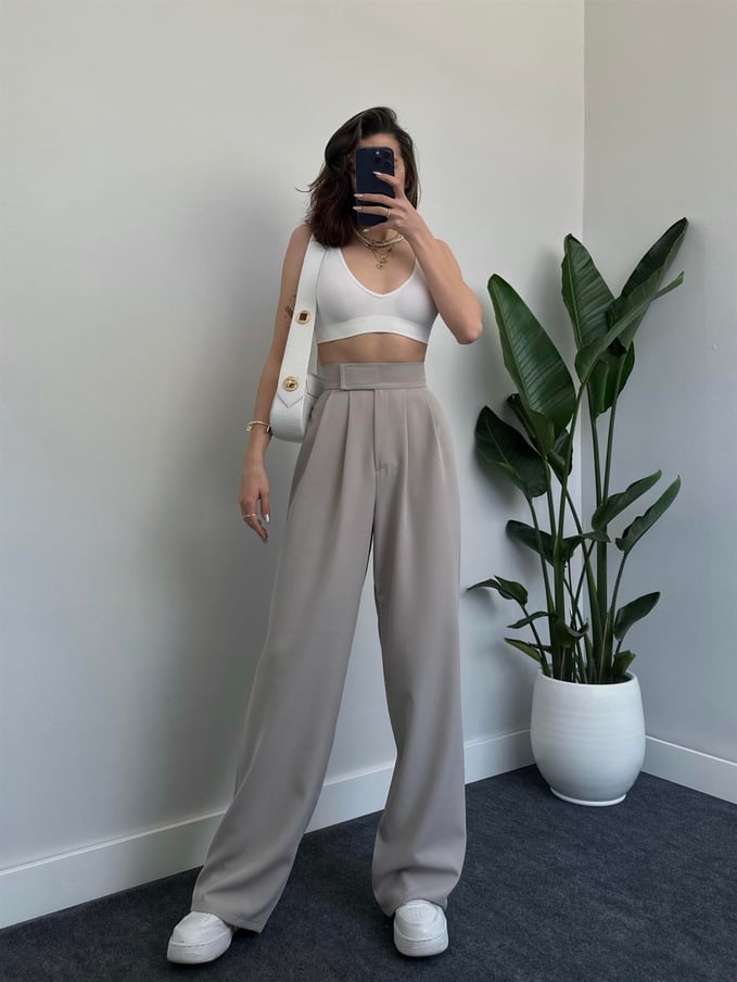 High Waist Palazzo Pants - 0969