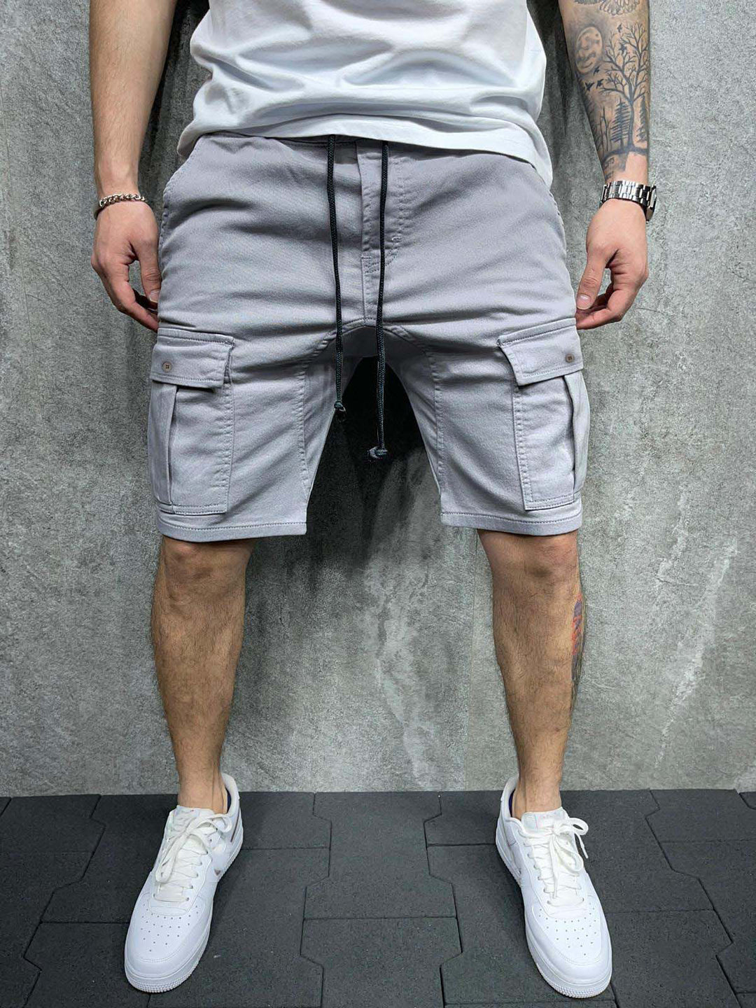 Men Cargo Shorts - With Lace