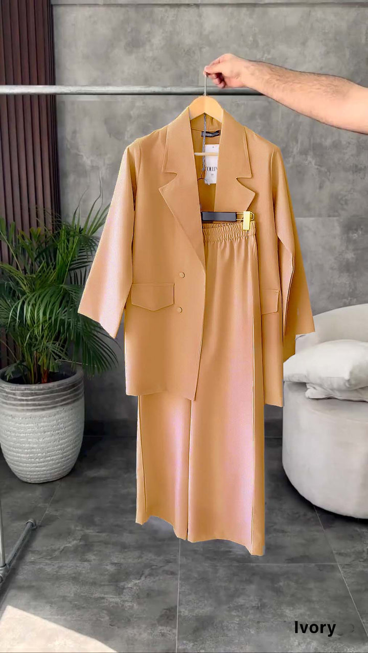 British Collar Loose Fit Blazer &amp; Pants