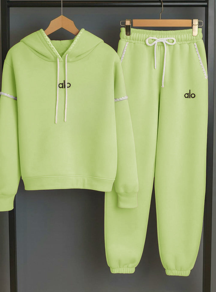 Women Alo Lace Hoodie Set - New Arrival