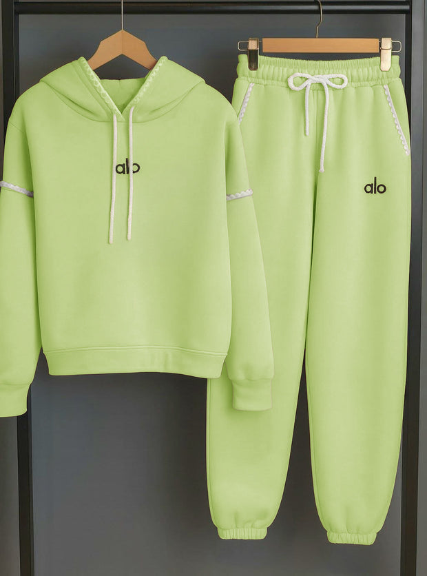 Women Alo Lace Hoodie Set - New Arrival