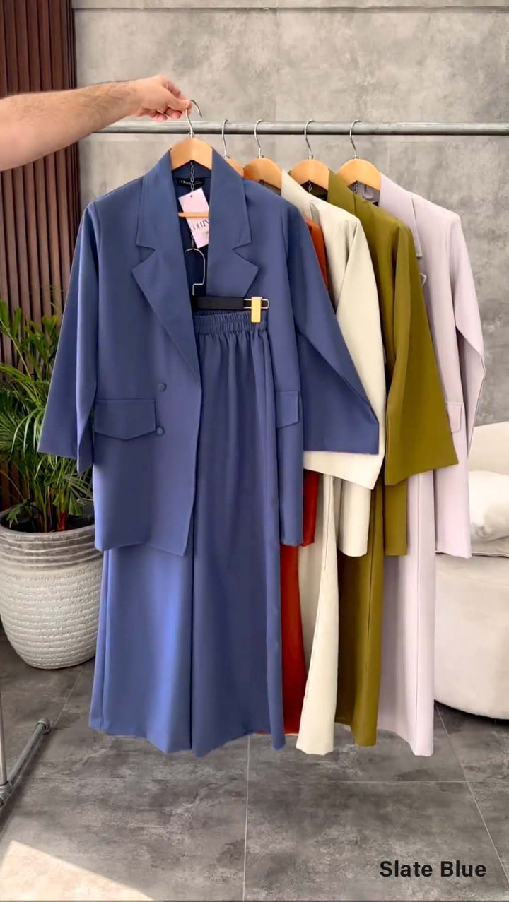 British Collar Loose Fit Blazer &amp; Pants