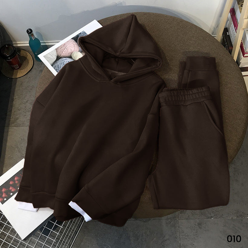 Women Hoodie Set - Brown