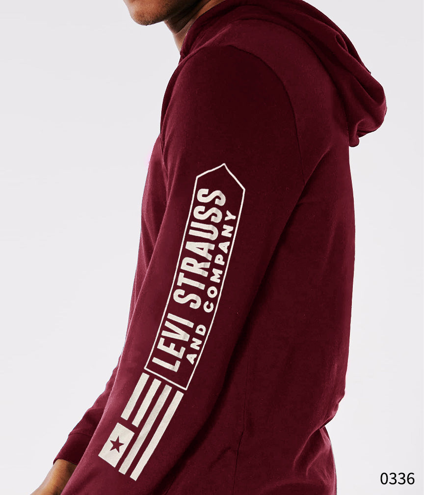 Hooded Tee - Maroon Classic Stamp