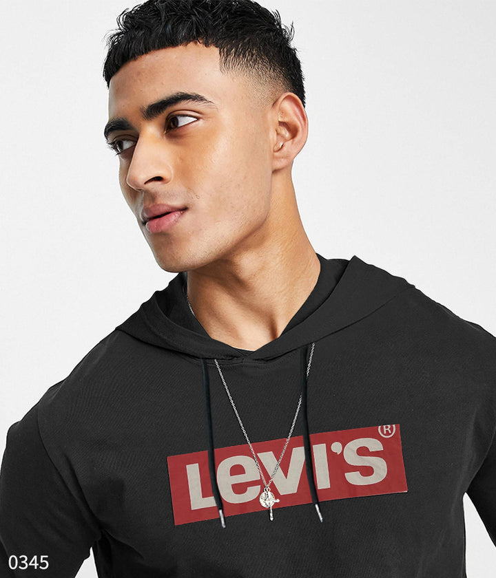 Hooded Tee - Black Bar Logo