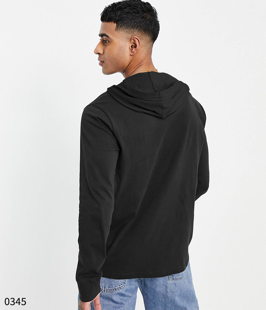 Hooded Tee - Black Bar Logo