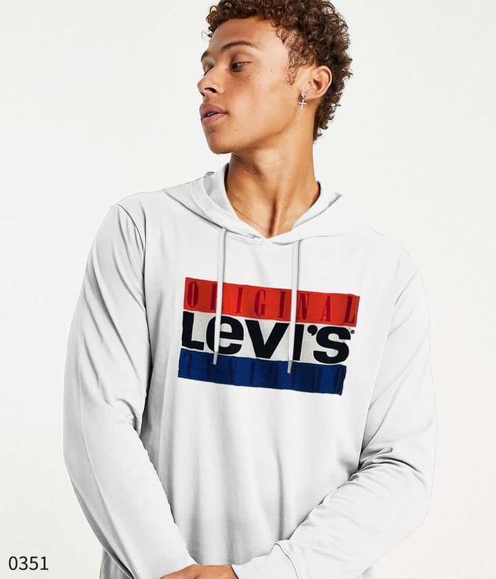 Hooded Tee - White Flag Logo