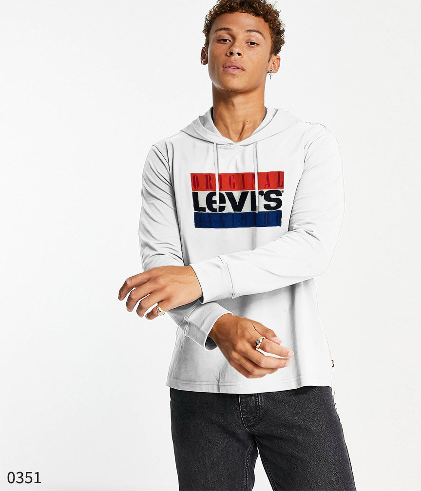 Hooded Tee - White Flag Logo