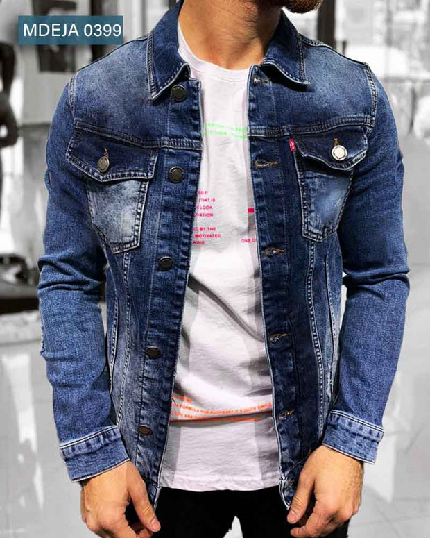 Denim Jacket Dark Blue Faded