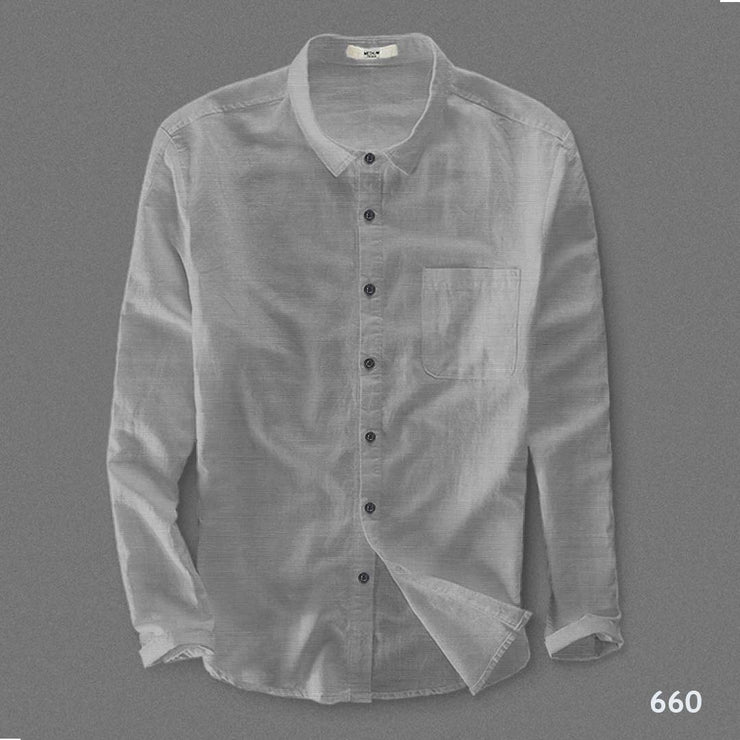 Linen Shirt - Light Grey 660