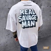 Savage Man T-Shirt White - Oversize