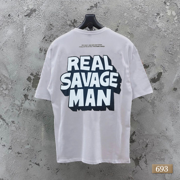 Savage Man T-Shirt White - Oversize